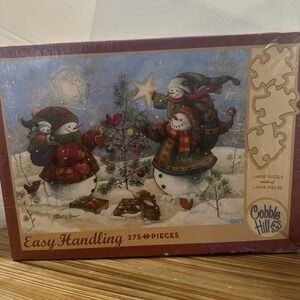 Cobble Hill Puzzle Christmas Holiday Sparkle 275 Pieces Large Easy Pieces New